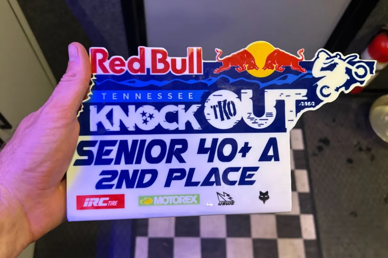 Red Bull Tennessee Knockout Senior 40+ A 2nd place plaque