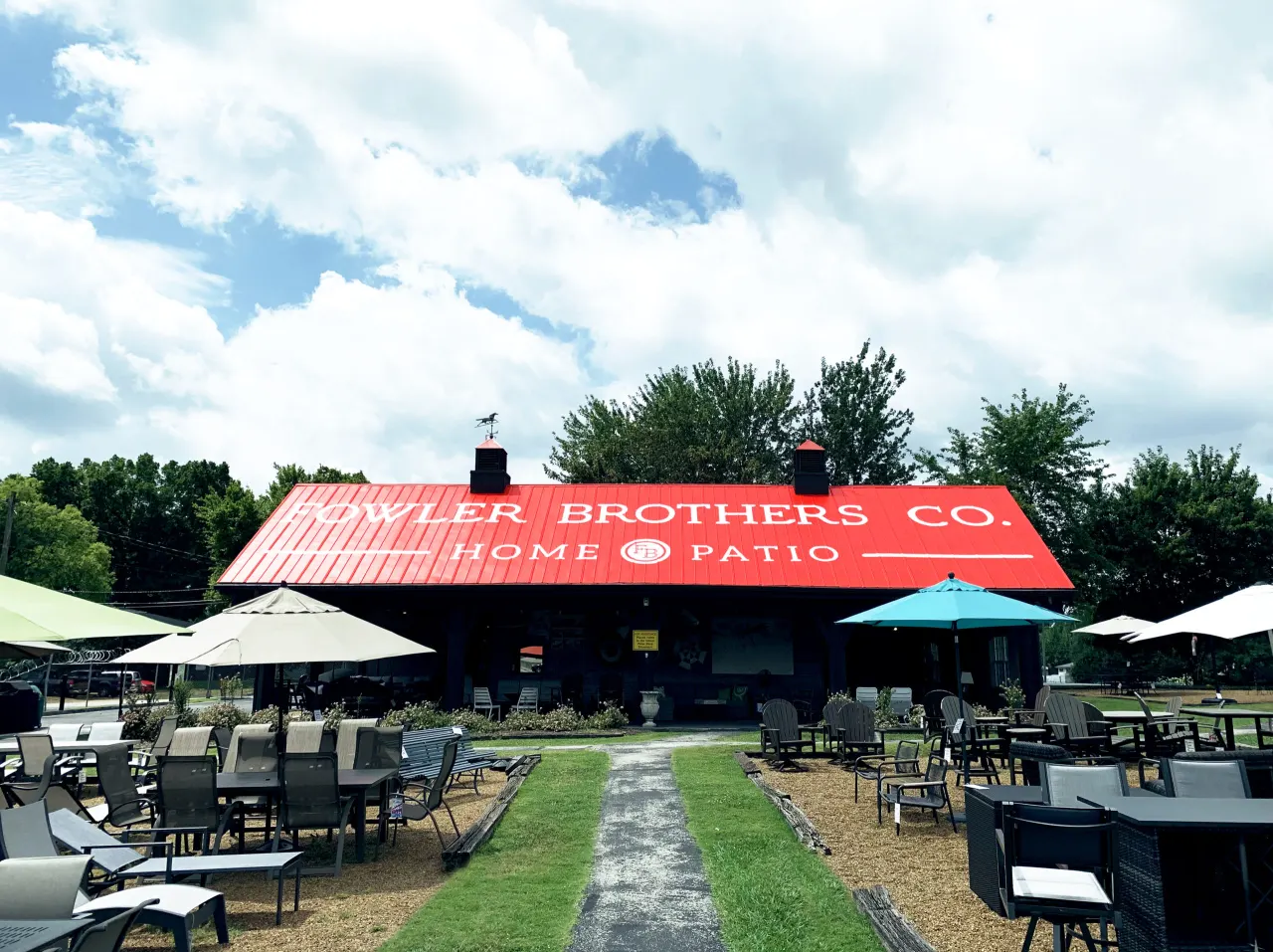 The Fowler Brothers Co. Home & Patio store with its rebranded red roof lettering